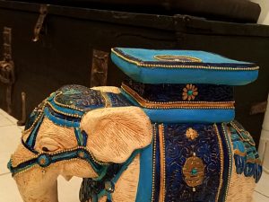 Royal Elephant Hand-Painted Plant Holder